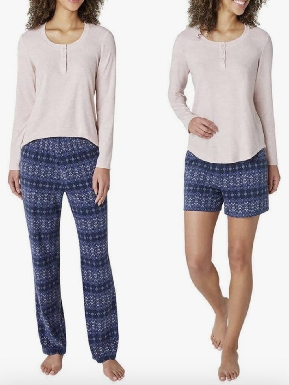 Eddie Bauer Ladies 3-Piece Waffle Fleece Pajama Sleep Set NEW